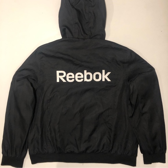 Reebok Full Zip Fall Jacket Womens Size XL Black and White - Picture 7 of 10